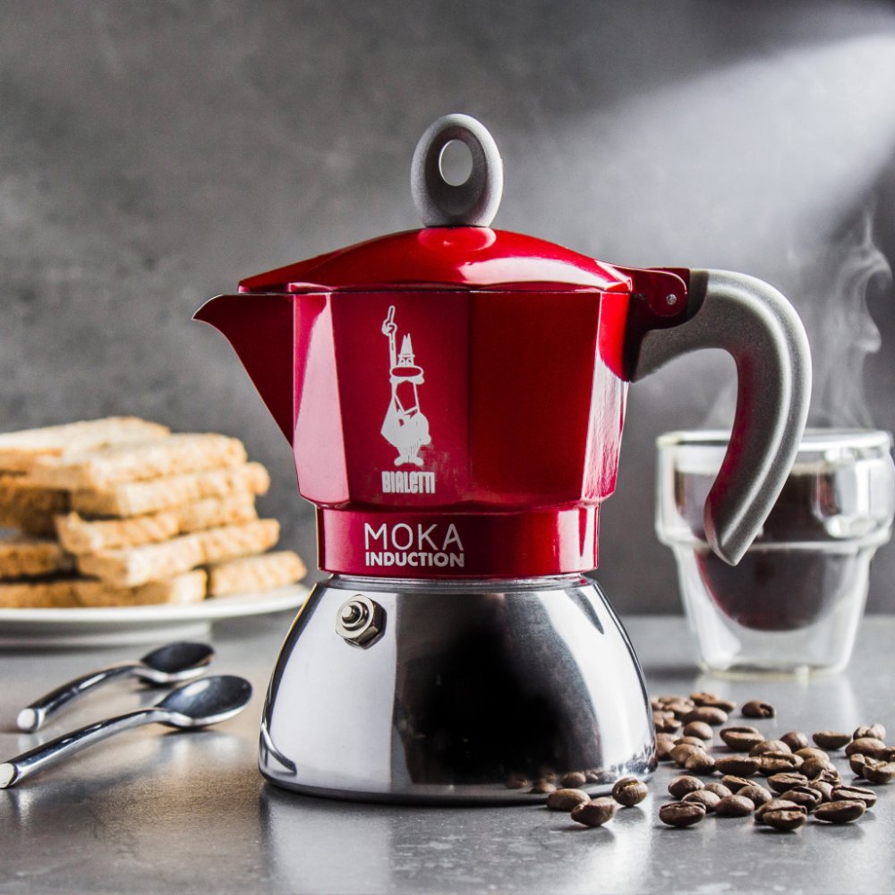 Levně Bialetti New Moka Indukce 4 porce červená