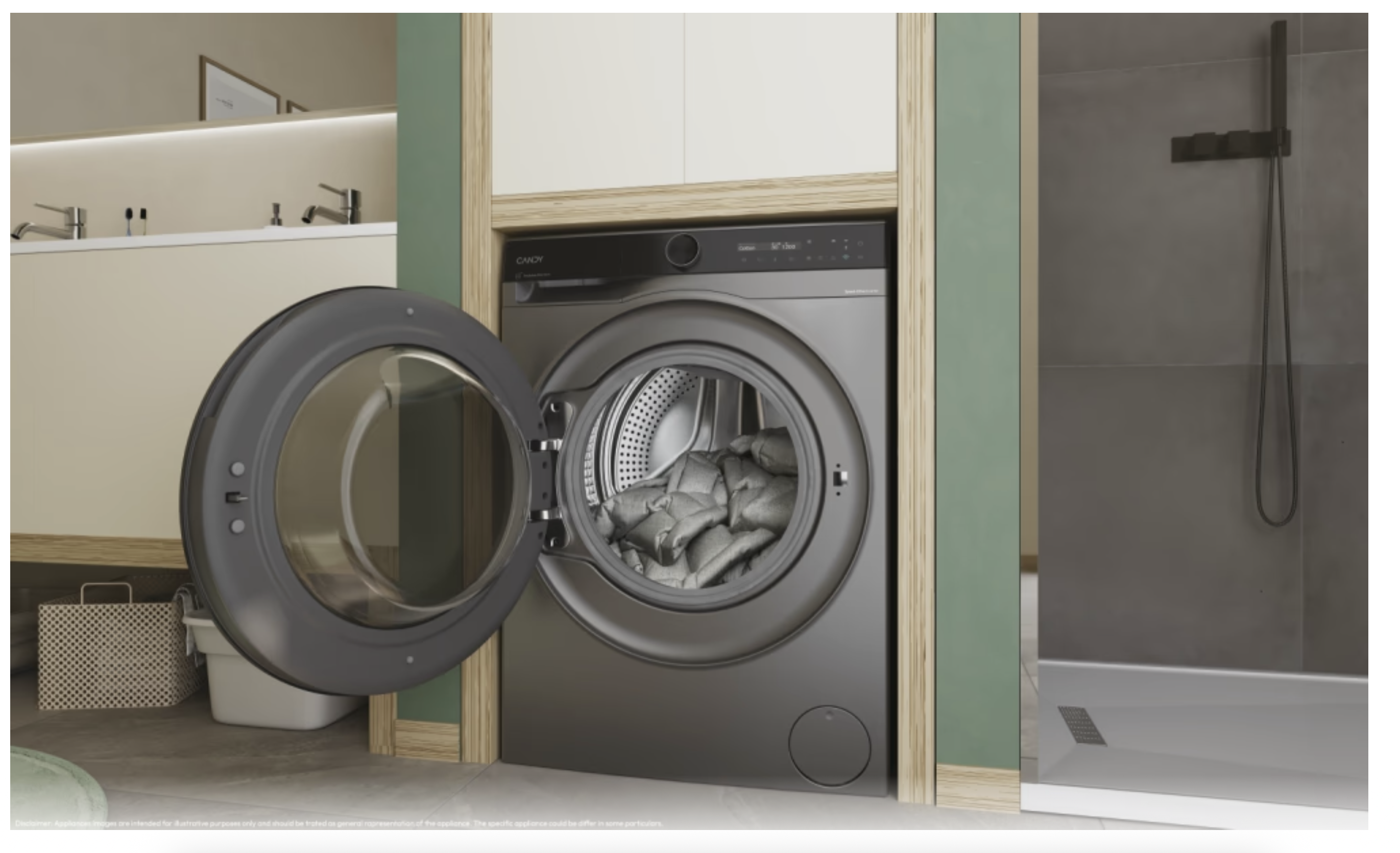 Candy BS 411B9-S – detail bubnu a technologie