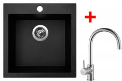 Sinks VIVA 455 Granblack + VITALIA lesklá (SinksVIVA455GranblackVITALIA.jpg)
