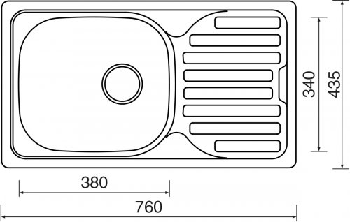 Sinks CLASSIC 760 M 0,6mm (CLASSIC760M_02.jpg)