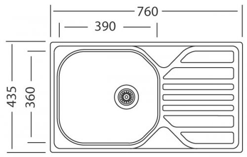 Sinks COMPACT 760 V 0,5mm matný (drez2.jpg)