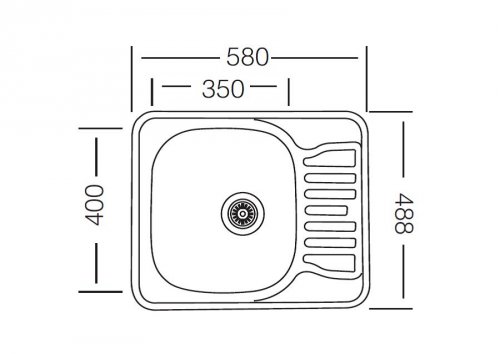 Sinks COMFORT 580 V 0,6mm matný (COMFORT-580.488-draw.jpg)