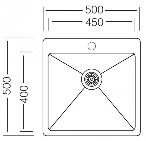 Sinks MICRO 500 V 1,0mm leštěný (UKN_Micro_500-500_draw.jpg)